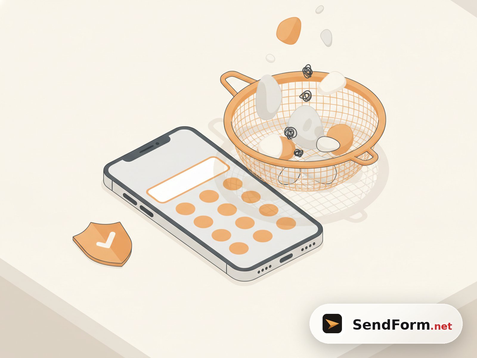 Smartphone with a phone keypad and an empty input type tel field that lets any value through
