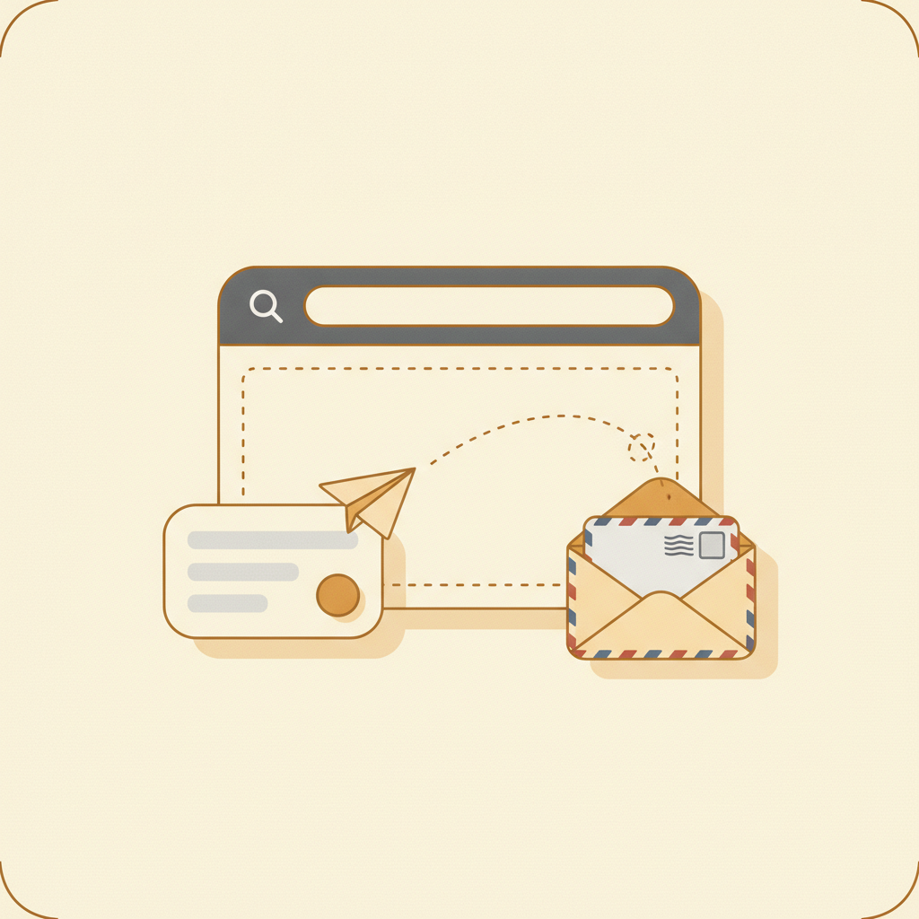 An empty search results page with a message form routing a note to an inbox
