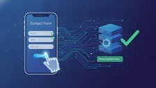 Mobile friendly contact form working on a phone screen