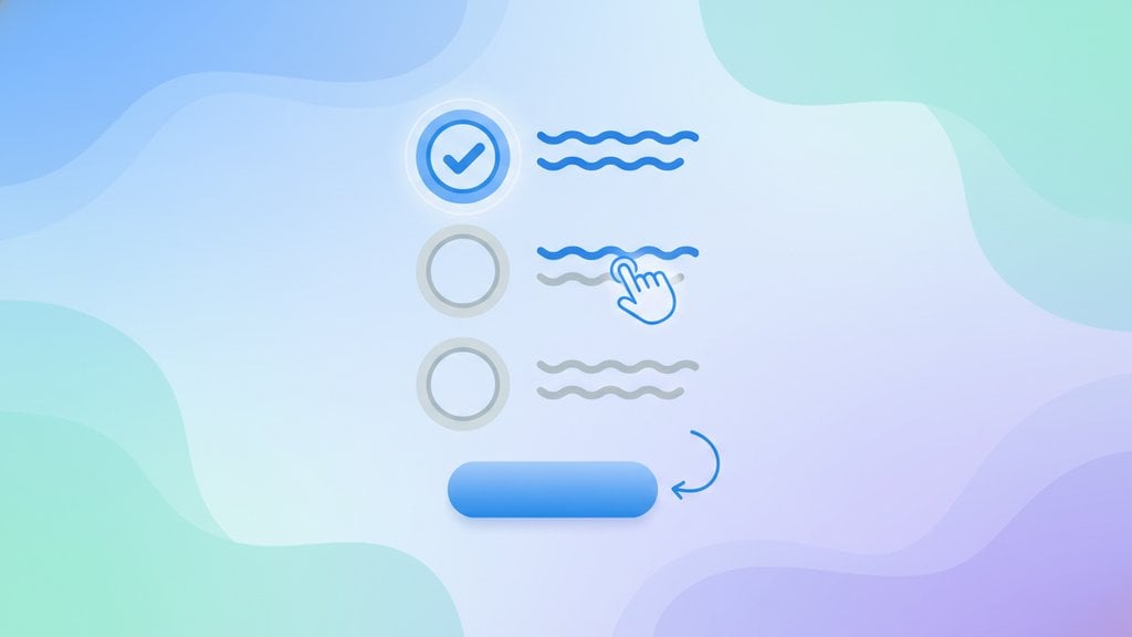 Web form with a radio button group showing single-choice selection options