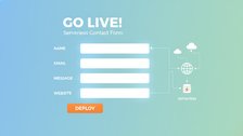 Serverless contact form with clear top-aligned labels